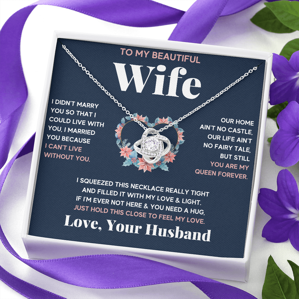 BEAUTIFUL WIFE LOVE KNOT NECKLACE - ON CLOUD NINE GIFTS