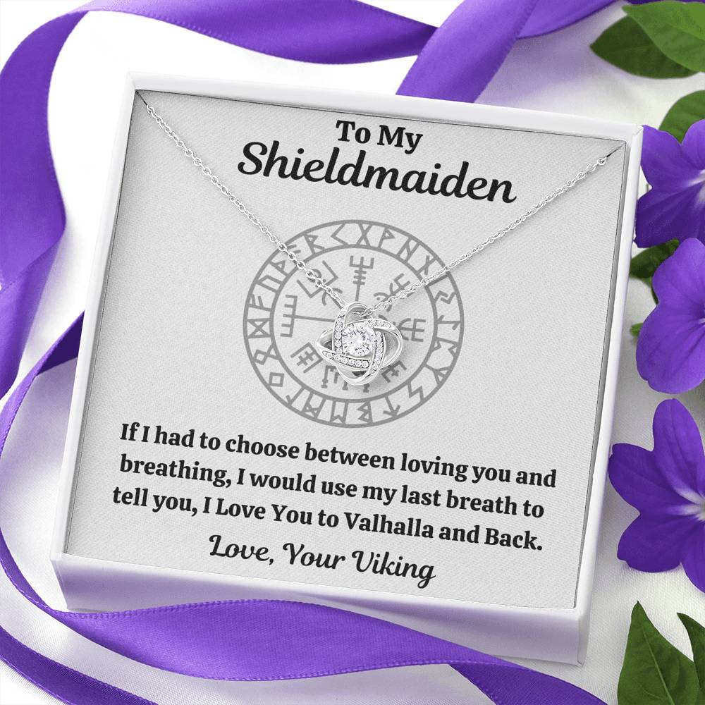 TO MY SHIELDMAIDEN "BREATHING" LOVE KNOT NECKLACE GIFT SET - ON CLOUD NINE GIFTS