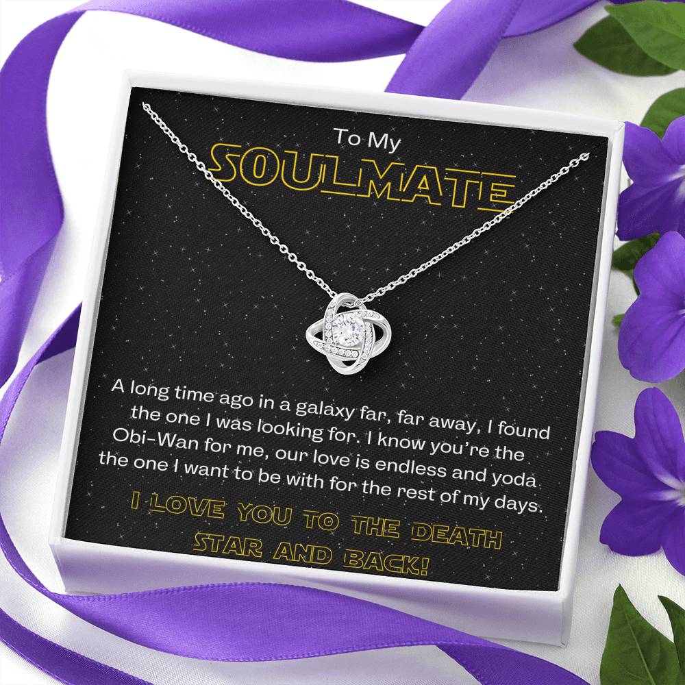 TO MY SOULMATE "GALAXY" LOVE KNOT NECKLACE GIFT SET - ON CLOUD NINE GIFTS