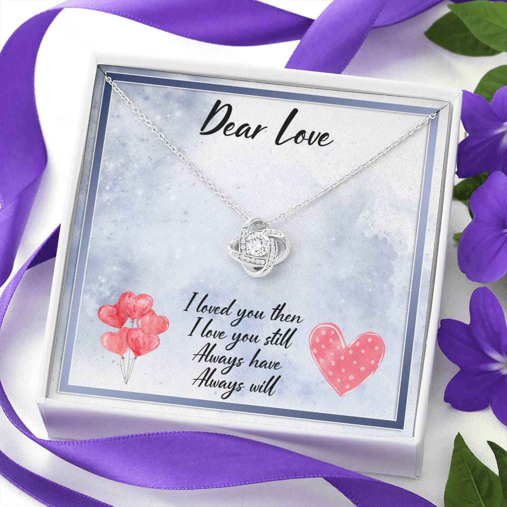 DEAR WIFE "LOVE YOU STILL" LOVE KNOT NECKLACE GIFT SET - ON CLOUD NINE GIFTS