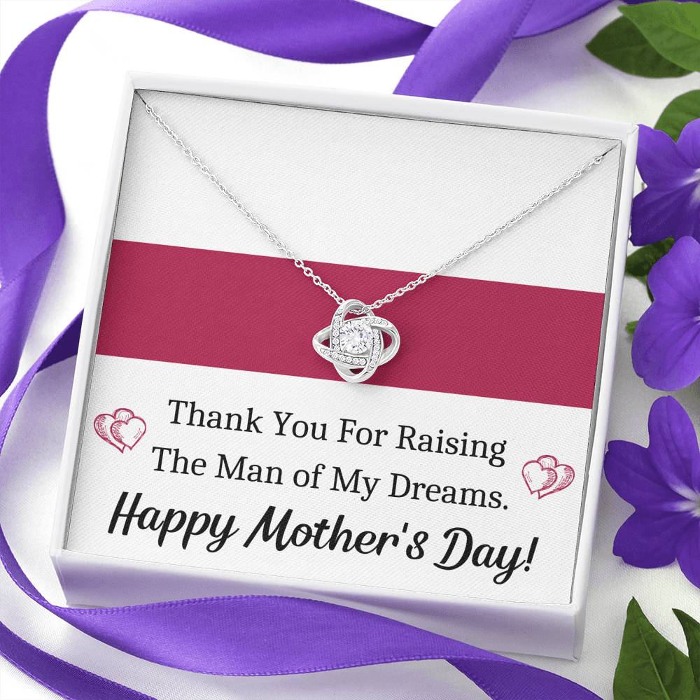 TO MY FUTURE MOTHER IN LAW MAN OF MY DREAMS LOVE KNOT NECKLACE GIFT SET - ON CLOUD NINE GIFTS