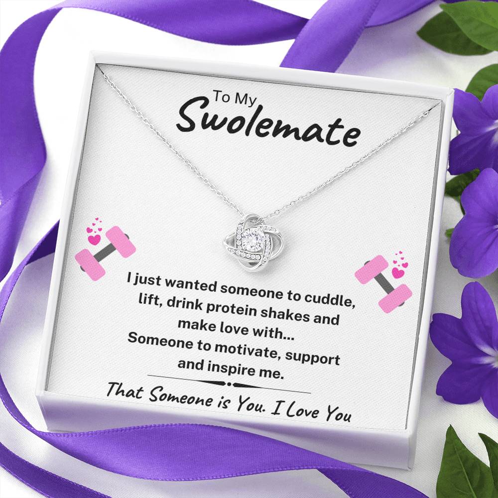 TO MY SWOLEMATE "SOMEONE TO" LOVE KNOT NECKLACE GIFT SET - ON CLOUD NINE GIFTS