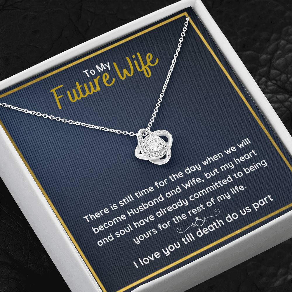 TO MY FUTURE WIFE "COMMITTED" LOVE KNOT NECKLACE GIFT SET - ON CLOUD NINE GIFTS