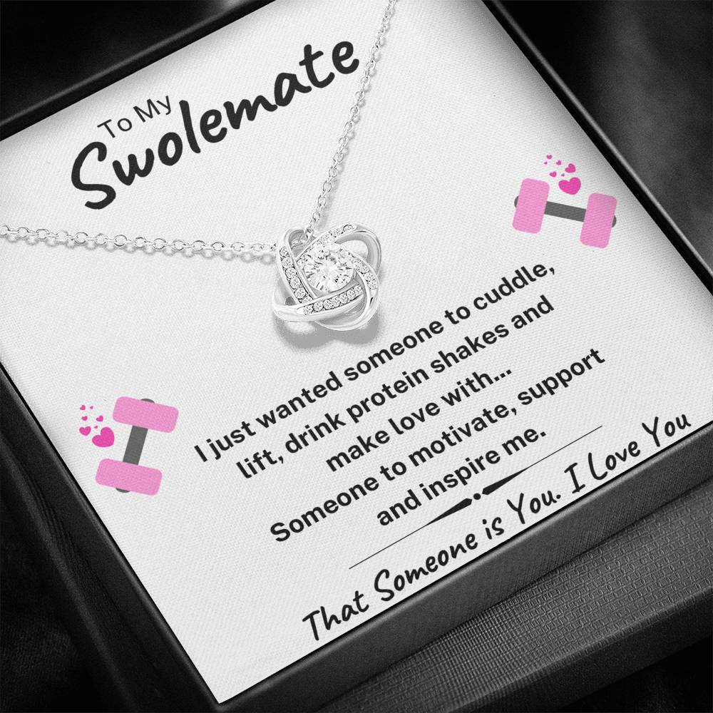 TO MY SWOLEMATE "SOMEONE TO" LOVE KNOT NECKLACE GIFT SET - ON CLOUD NINE GIFTS