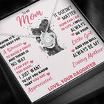 TO MY MOM LITTLE GIRL LOVE KNOT NECKLACE GIFT SET - ON CLOUD NINE GIFTS