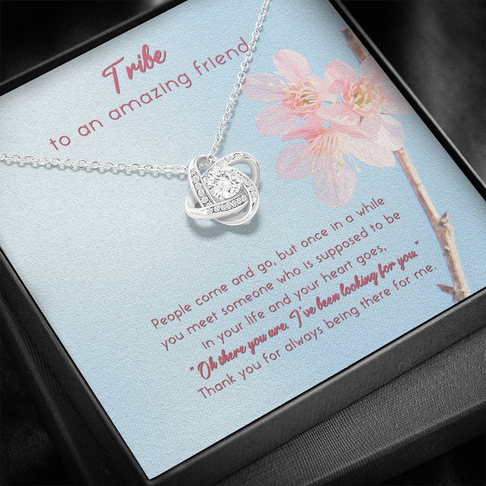 TO MY FRIEND "COME AND GO" LOVE KNOT NECKLACE GIFT SET - ON CLOUD NINE GIFTS