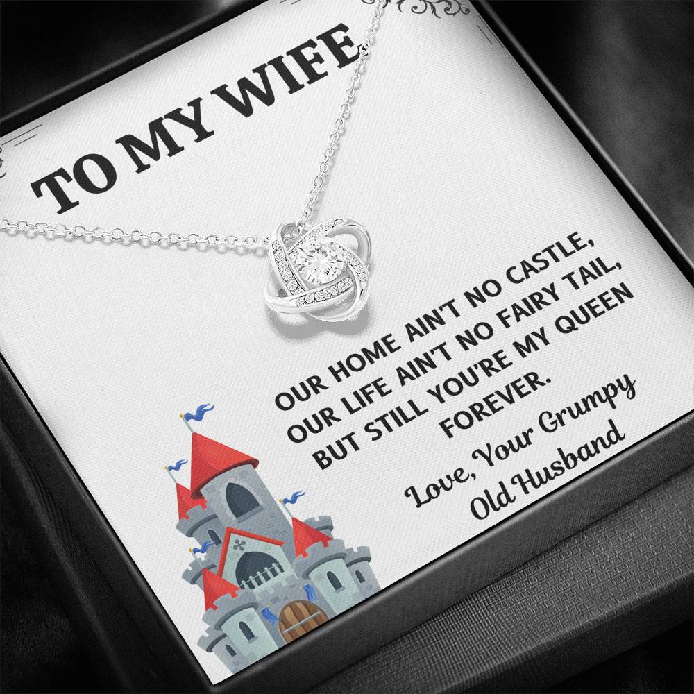 TO MY WIFE "CASTLE" LOVE KNOT NECKLACE GIFT SET - ON CLOUD NINE GIFTS