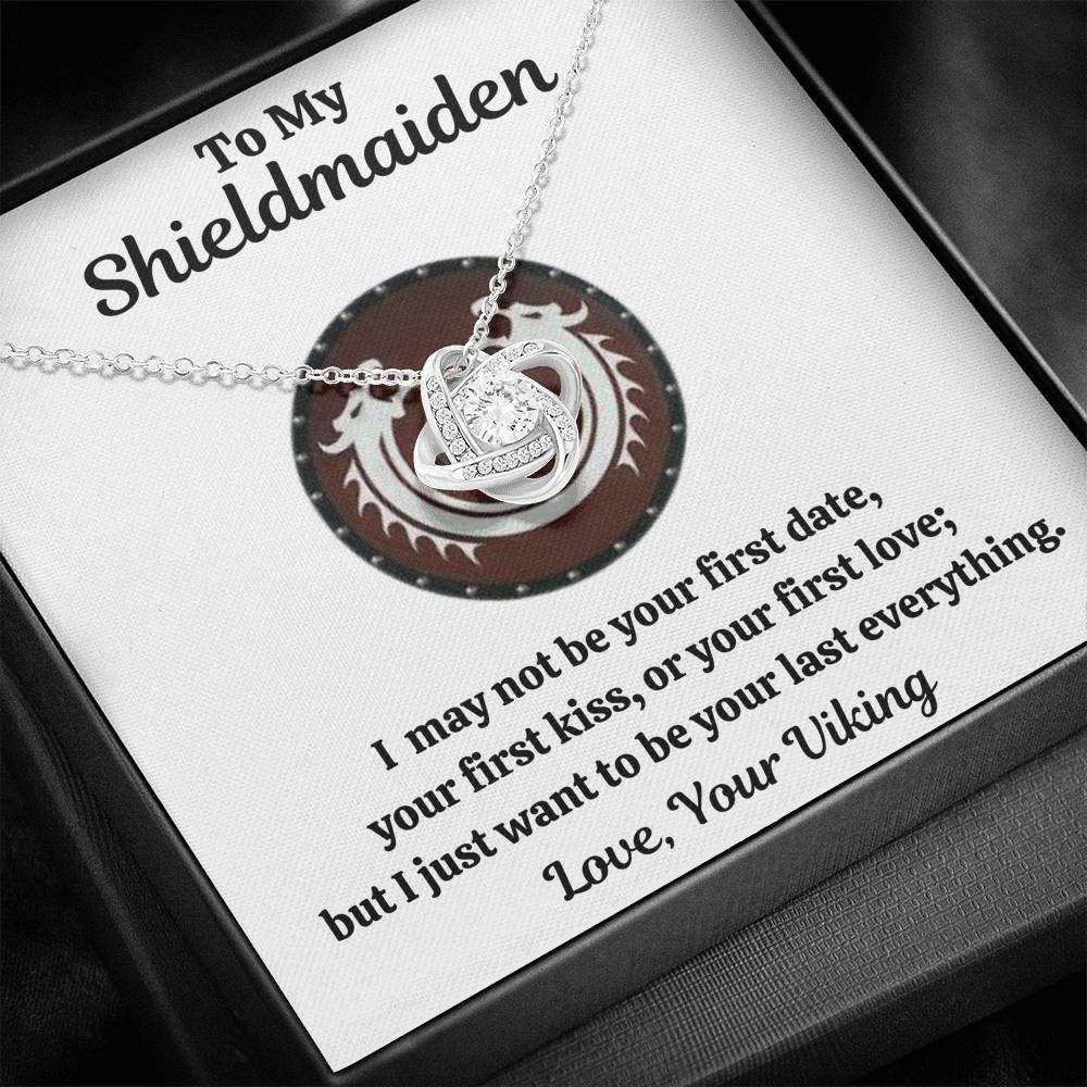 TO MY SHIELDMAIDEN "LAST EVERYTHING - RED" LOVE KNOT NECKLACE GIFT SET - ON CLOUD NINE GIFTS
