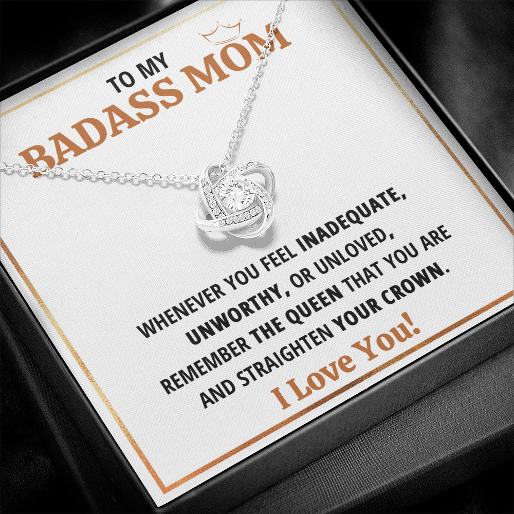 Womens jewelry for mom from son and mother Love Knot Necklace set on Mothers Day Jewelry Heart Pendant I Love You gifts for birthday - ON CLOUD NINE GIFTS