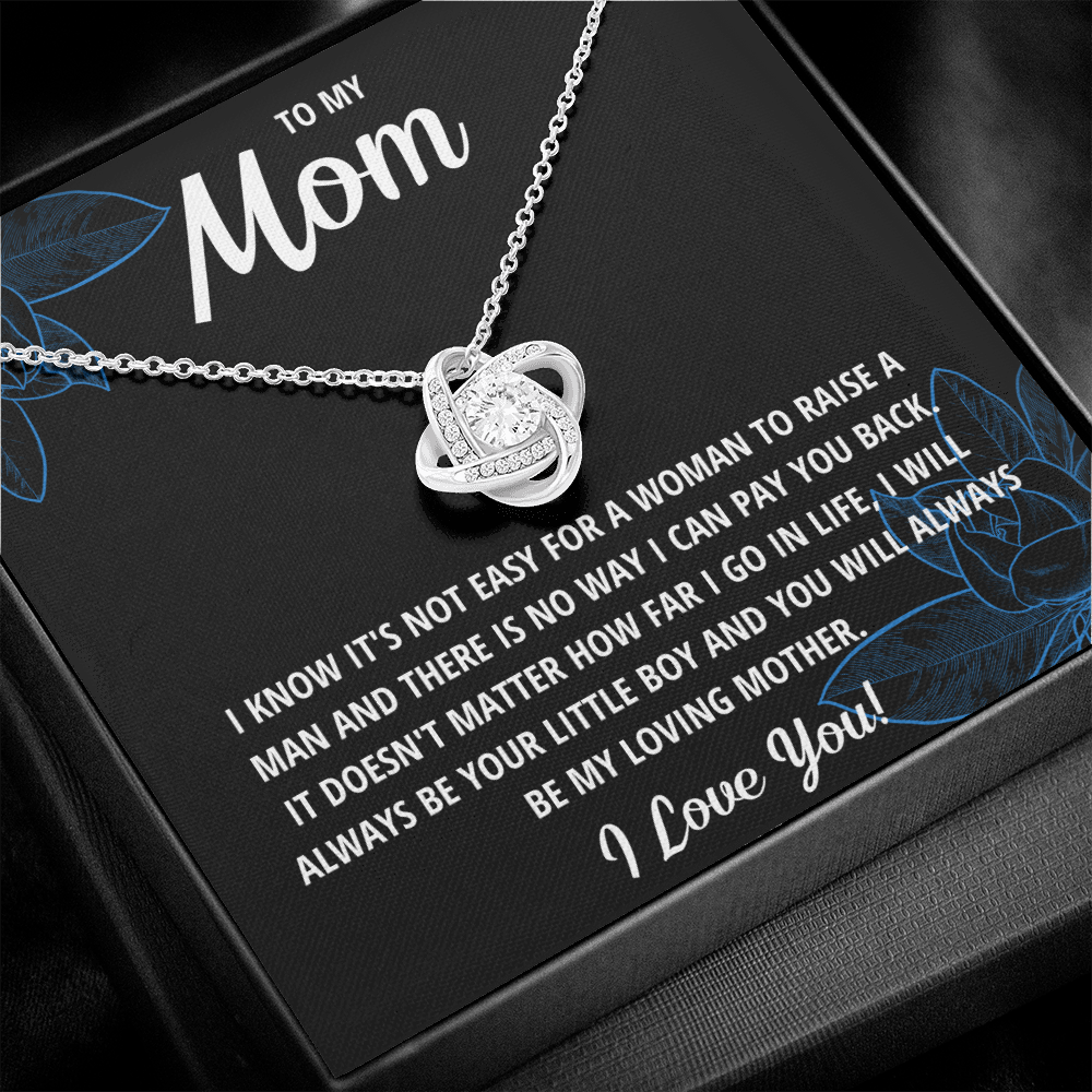 MOM LITTLE BOY BLUE LOVE KNOT NECKLACE GIFT SET - ON CLOUD NINE GIFTS