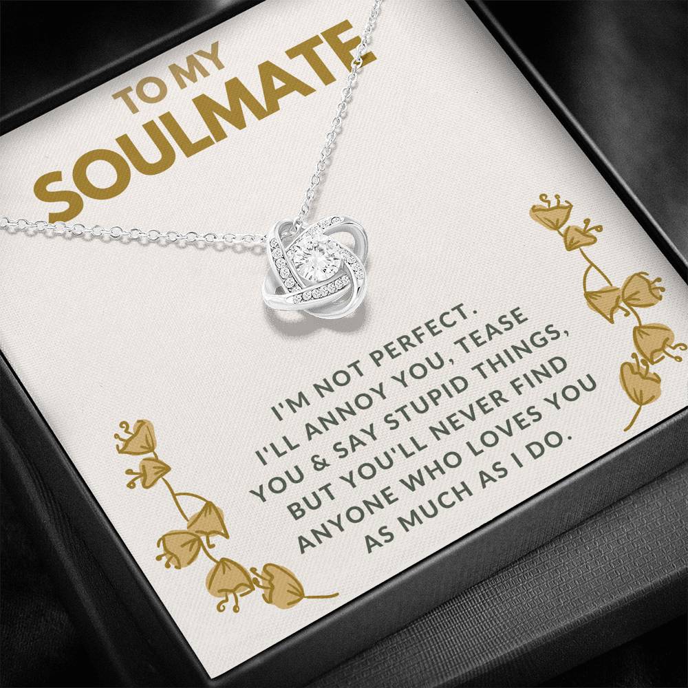 TO MY SOULMATE "TEASE YOU" LOVE KNOT NECKLACE GIFT SET - ON CLOUD NINE GIFTS