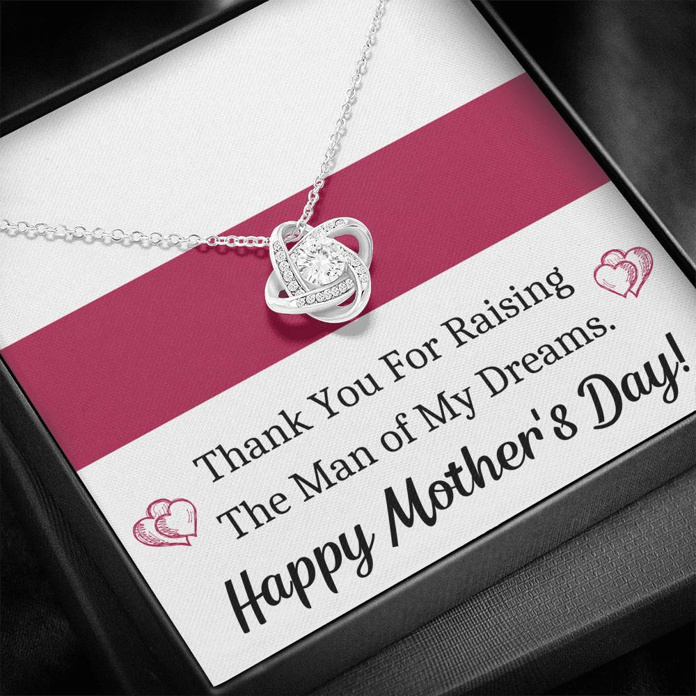 TO MY FUTURE MOTHER IN LAW MAN OF MY DREAMS LOVE KNOT NECKLACE GIFT SET - ON CLOUD NINE GIFTS