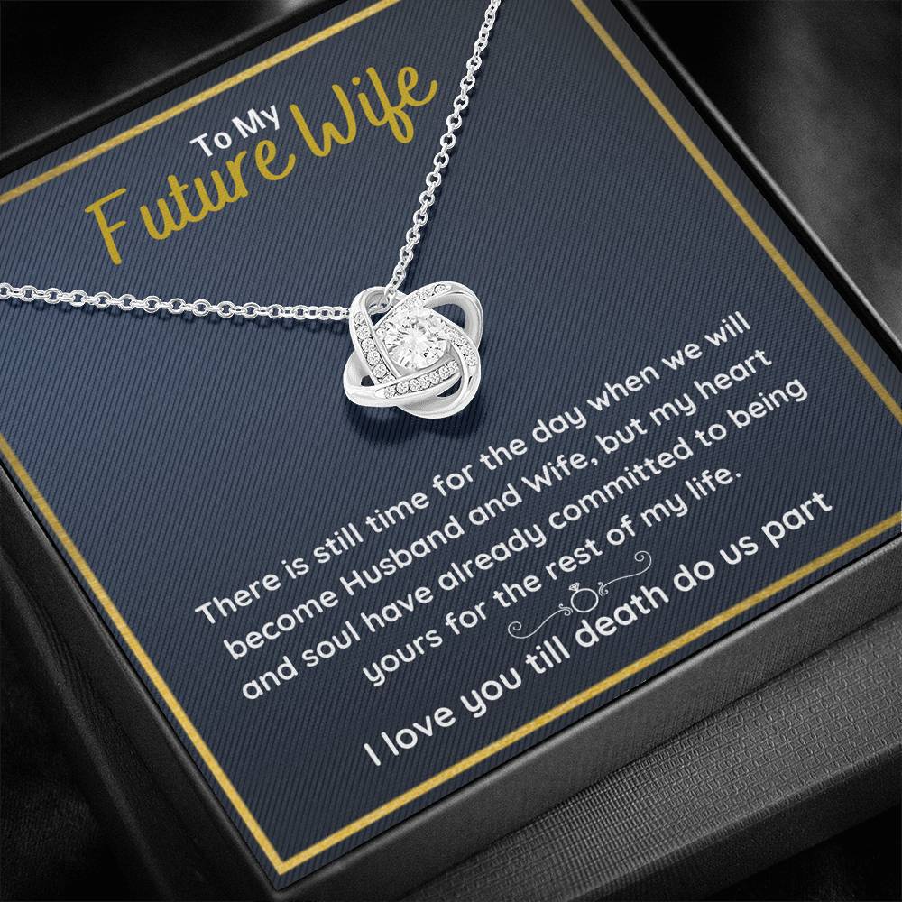 TO MY FUTURE WIFE "COMMITTED" LOVE KNOT NECKLACE GIFT SET - ON CLOUD NINE GIFTS
