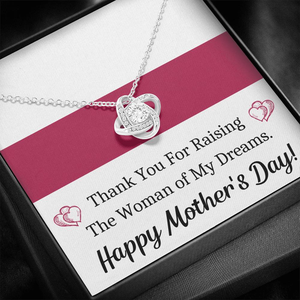 TO MY FUTURE MOTHER IN LAW WOMAN OF MY DREAMS LOVE KNOT NECKLACE GIFT SET - ON CLOUD NINE GIFTS