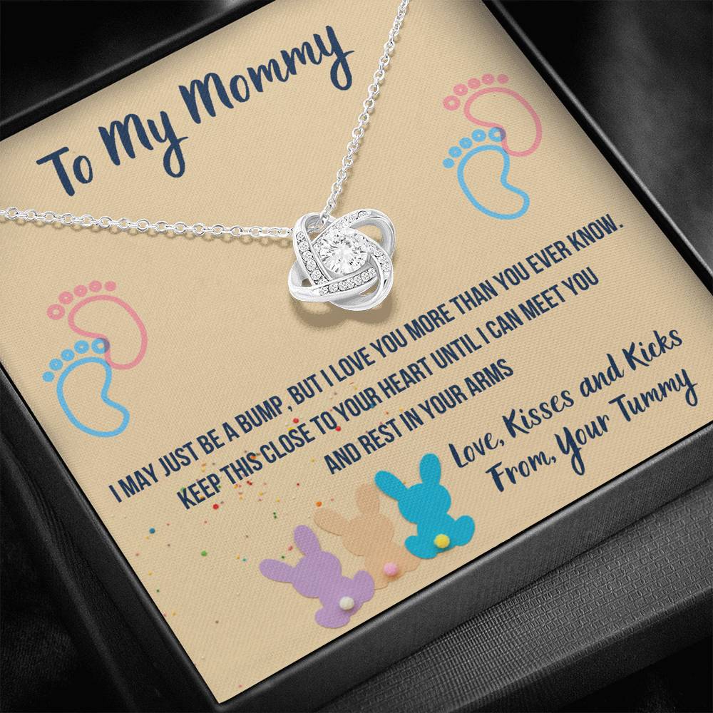 TO MY MOMMY "CUTE BUNNIES" LOVE KNOT NECKLACE GIFT SET - ON CLOUD NINE GIFTS