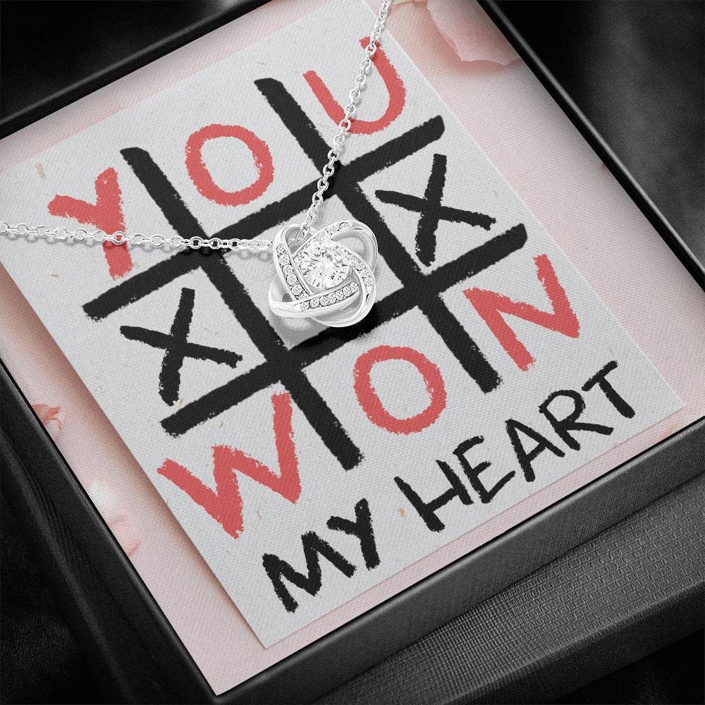 TO MY LOVE "TIC TAC TOE" LOVE KNOT NECKLACE VALENTINES DAY GIFT SET - ON CLOUD NINE GIFTS