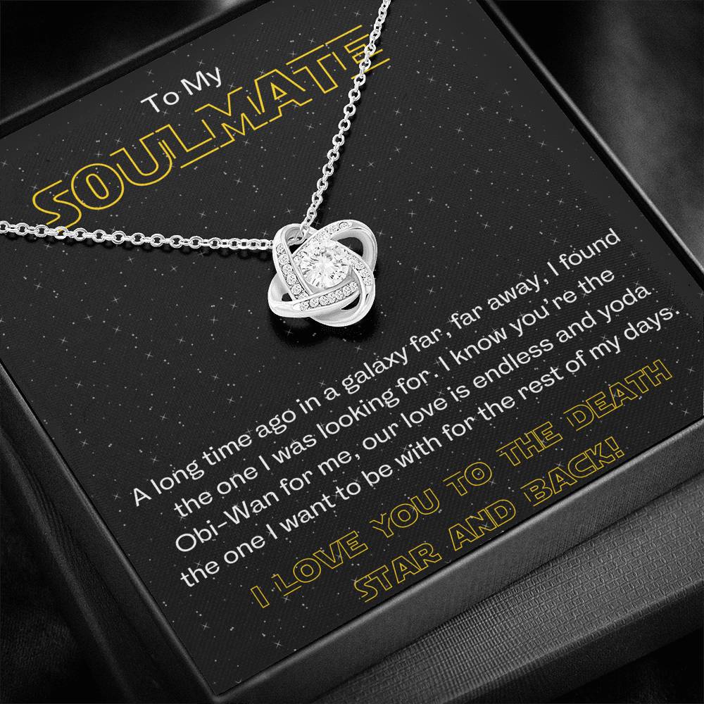 TO MY SOULMATE "GALAXY" LOVE KNOT NECKLACE GIFT SET - ON CLOUD NINE GIFTS