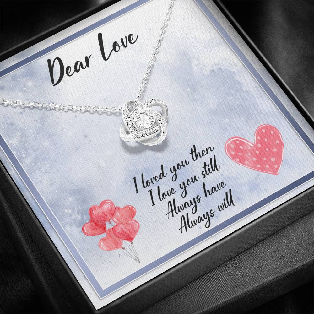 DEAR WIFE "LOVE YOU STILL" LOVE KNOT NECKLACE GIFT SET - ON CLOUD NINE GIFTS