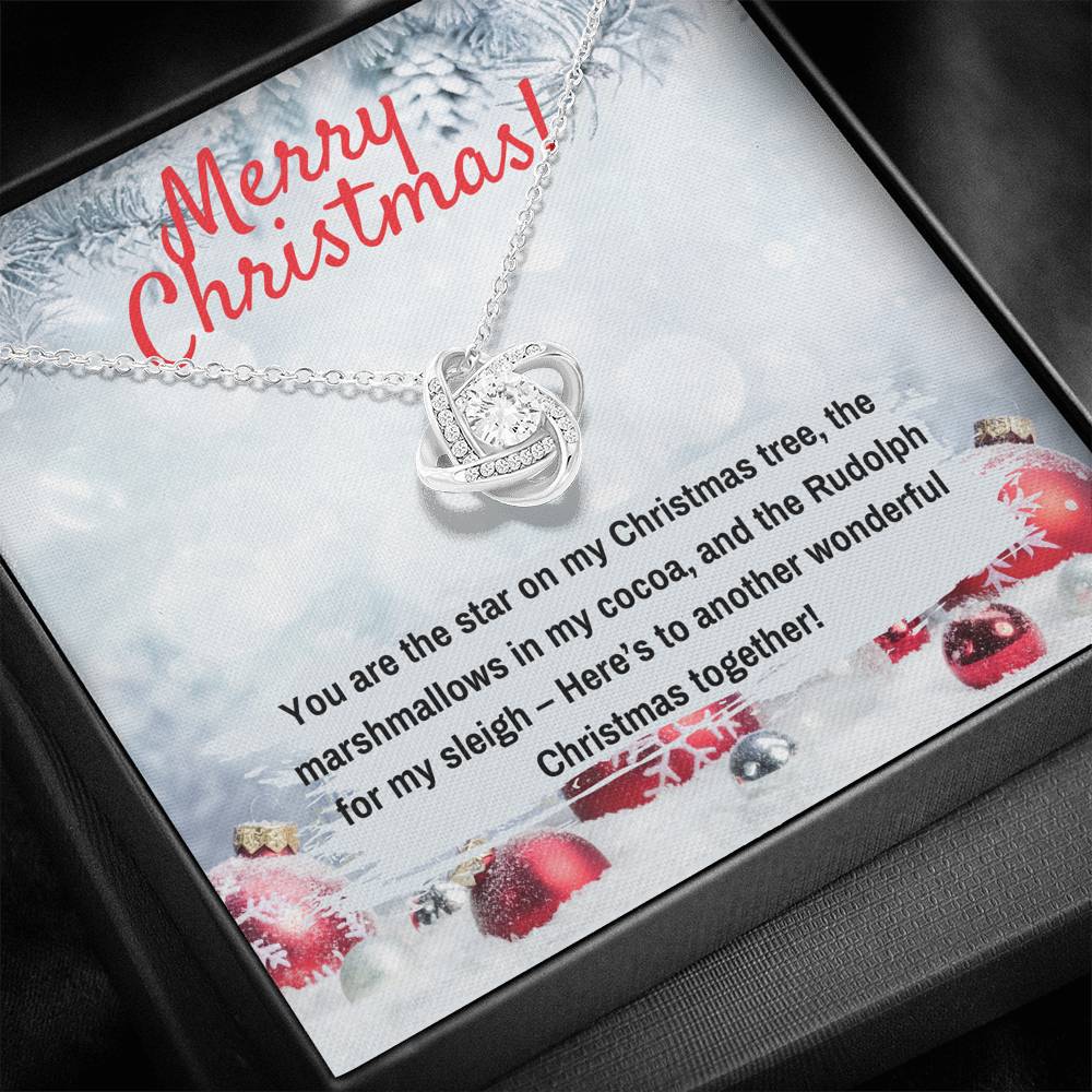 MERRY CHRISTMAS LOVE KNOT NECKLACE GIFT SET - ON CLOUD NINE GIFTS