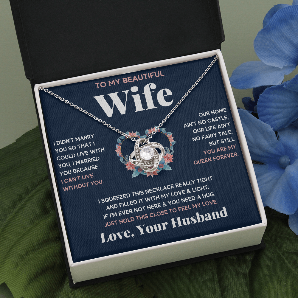 BEAUTIFUL WIFE LOVE KNOT NECKLACE - ON CLOUD NINE GIFTS
