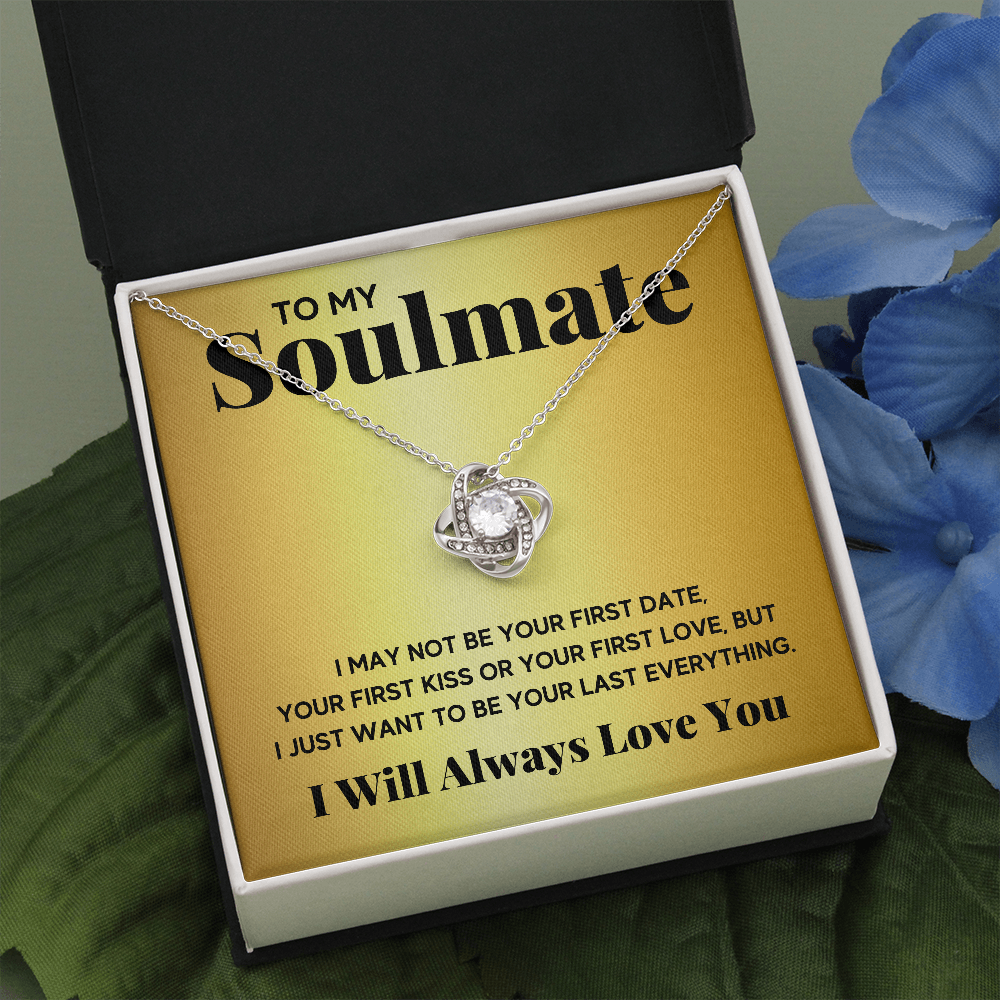 TO MY SOULMATE EVERYTHING GOLD LOVE KNOT NECKLACE GIFT SET - ON CLOUD NINE GIFTS