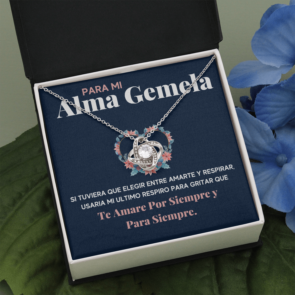 PARA MI ALMA GEMELA COLLAR LOVE KNOT - ON CLOUD NINE GIFTS