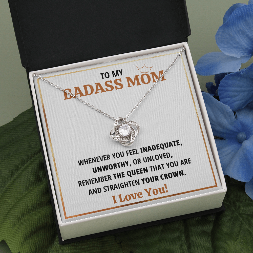 Womens jewelry for mom from son and mother Love Knot Necklace set on Mothers Day Jewelry Heart Pendant I Love You gifts for birthday - ON CLOUD NINE GIFTS