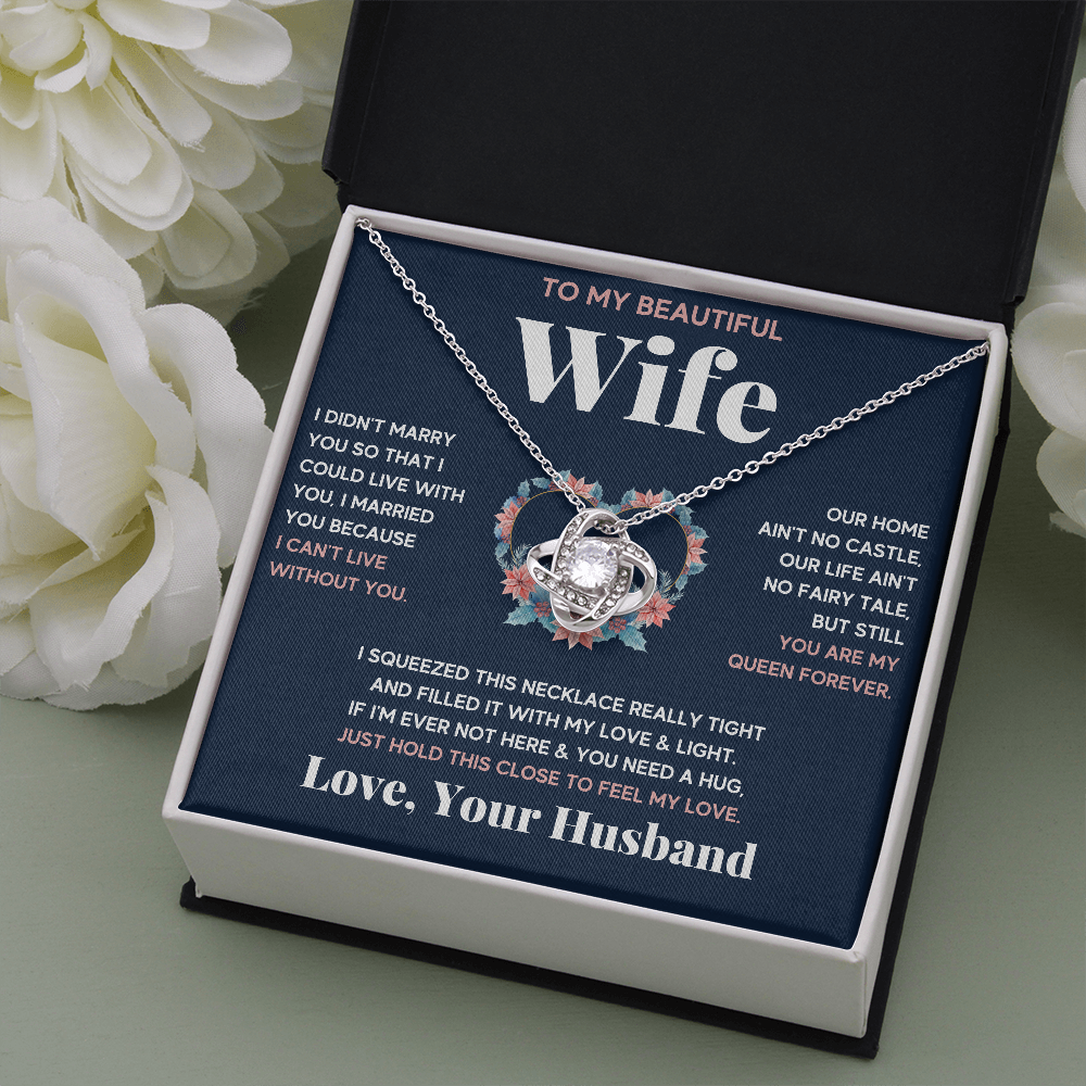 BEAUTIFUL WIFE LOVE KNOT NECKLACE - ON CLOUD NINE GIFTS