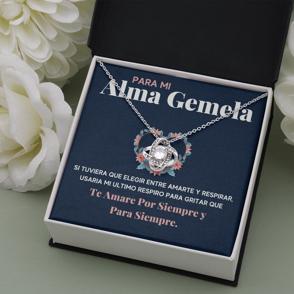 PARA MI ALMA GEMELA COLLAR LOVE KNOT - ON CLOUD NINE GIFTS