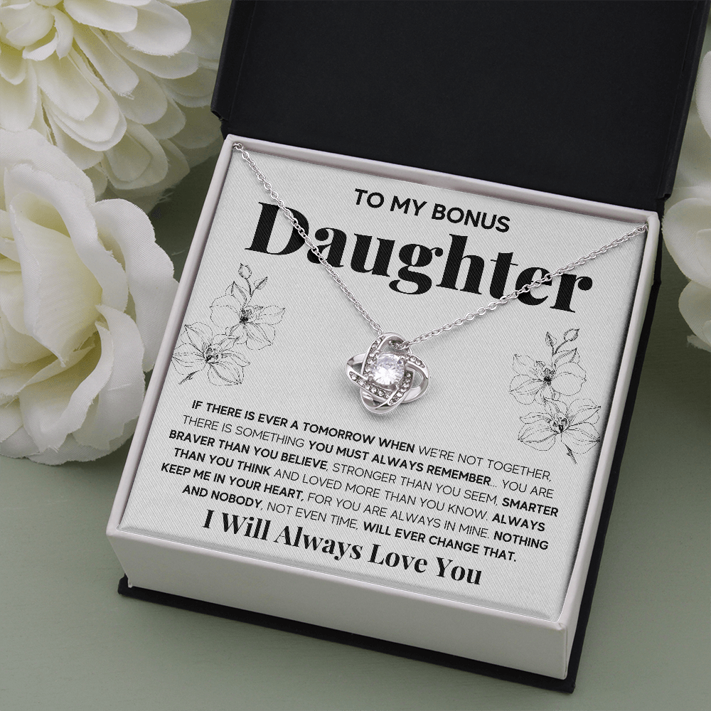 TO MY BONUS DAUGHTER BRAVER LOVE KNOT GIFT SET - ON CLOUD NINE GIFTS