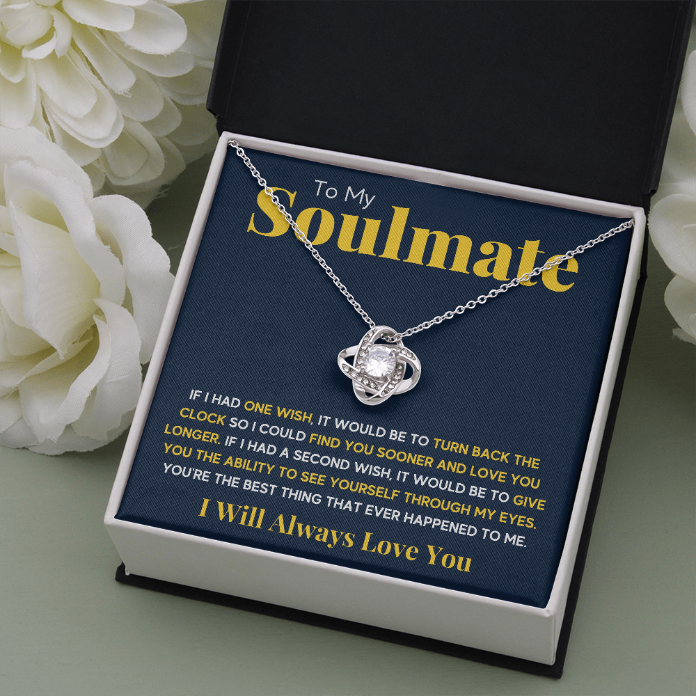 TO MY SOULMATE WISH LOVE KNOT NECKLACE GIFT SET - ON CLOUD NINE GIFTS