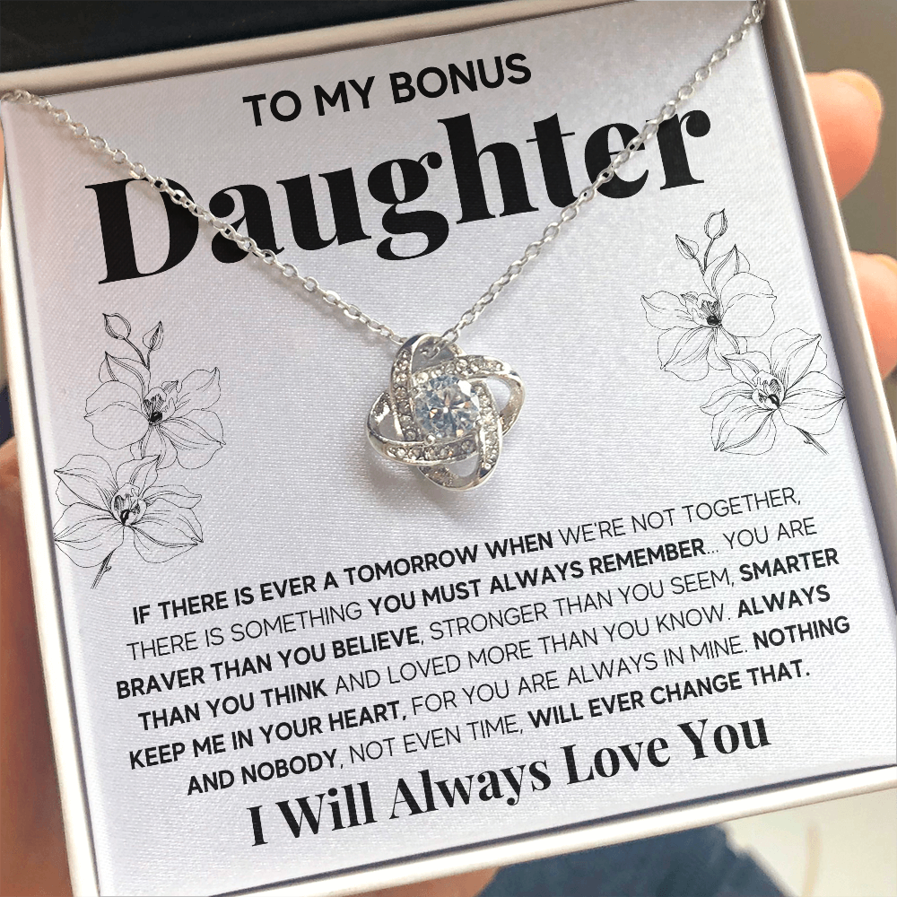 TO MY BONUS DAUGHTER BRAVER LOVE KNOT GIFT SET - ON CLOUD NINE GIFTS