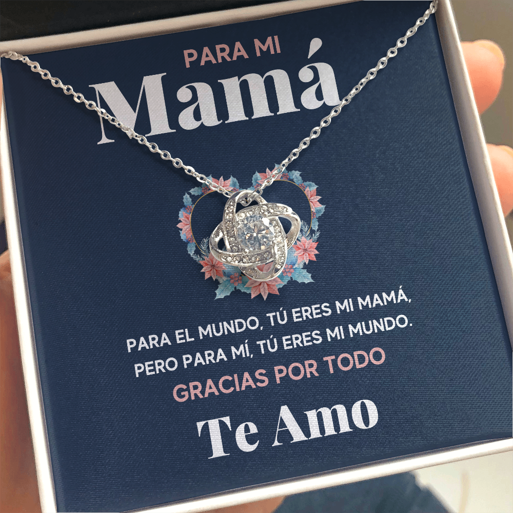PARA MI MAMA MUNDO COLLAR LOVE KNOT - ON CLOUD NINE GIFTS