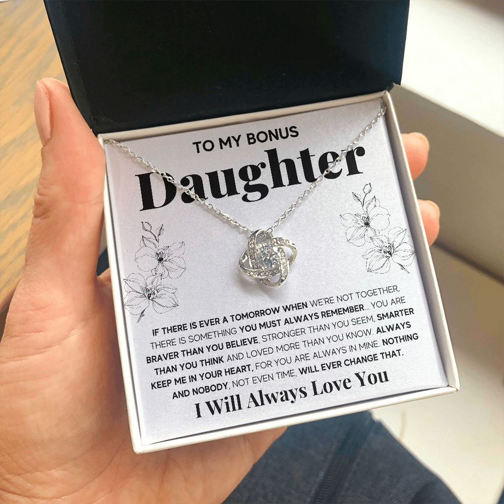 TO MY BONUS DAUGHTER BRAVER LOVE KNOT GIFT SET - ON CLOUD NINE GIFTS