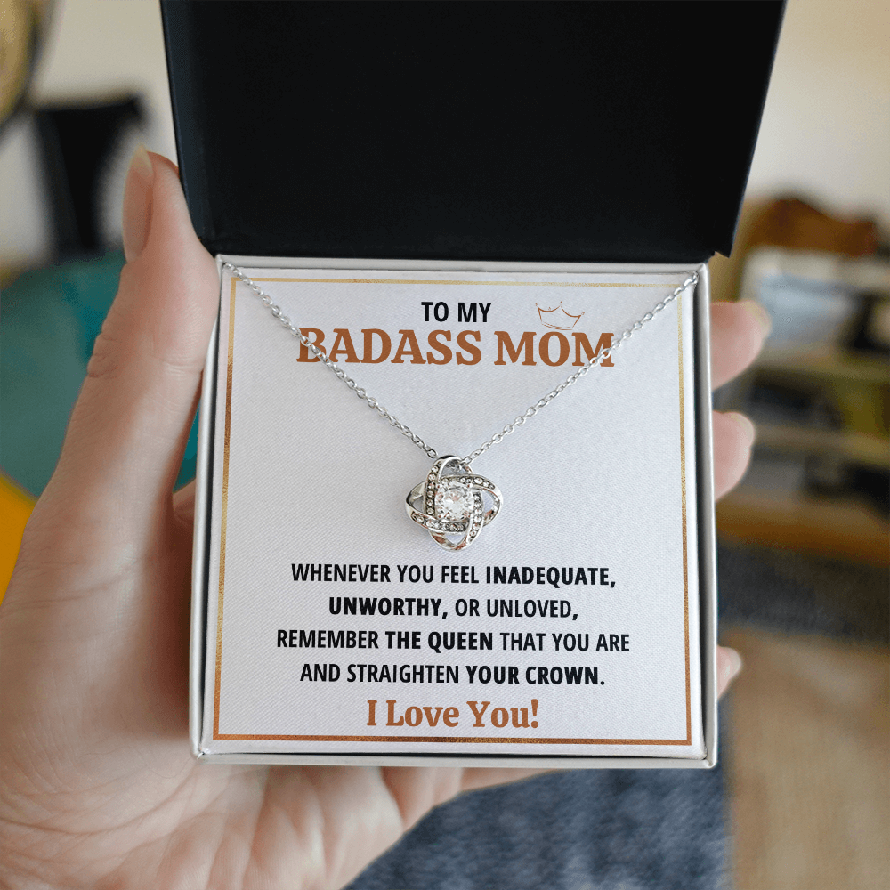 Womens jewelry for mom from son and mother Love Knot Necklace set on Mothers Day Jewelry Heart Pendant I Love You gifts for birthday - ON CLOUD NINE GIFTS