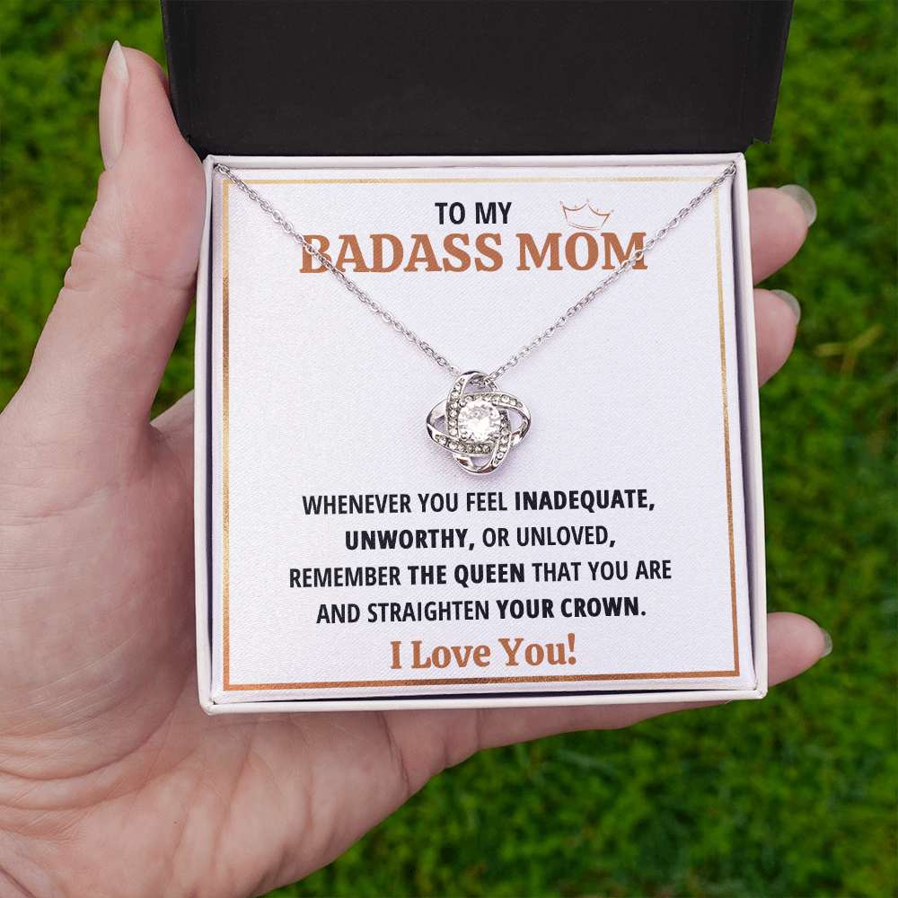 Womens jewelry for mom from son and mother Love Knot Necklace set on Mothers Day Jewelry Heart Pendant I Love You gifts for birthday - ON CLOUD NINE GIFTS
