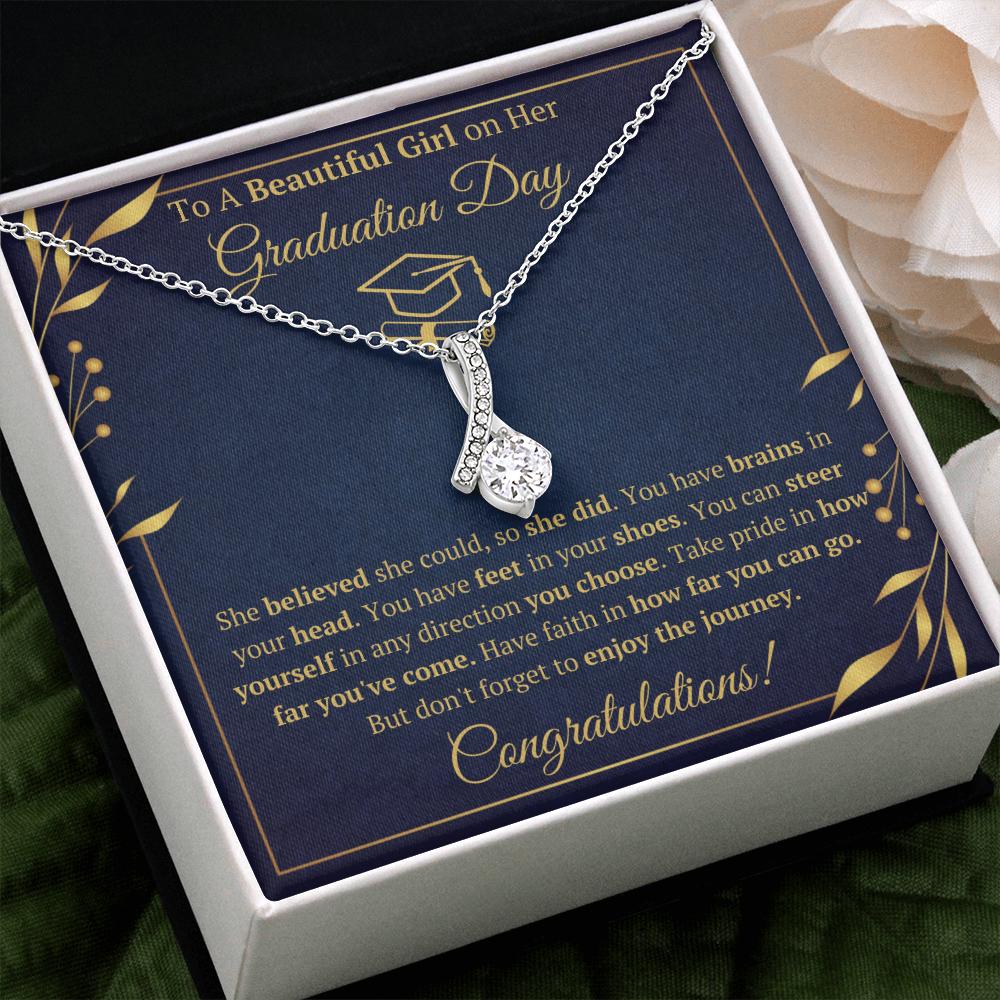 College graduation gifts for her female mba graduation presents for daughter class of 2022 jewelry pendant with message card and gift box - ON CLOUD NINE GIFTS