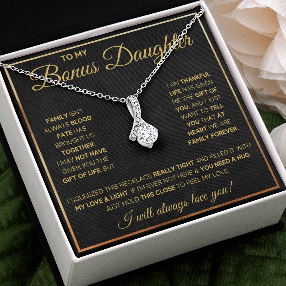 Step daughter gifts from stepmom, bonus daughter necklaces, stepdaughter jewelry, father stepdaughter necklace - ON CLOUD NINE GIFTS
