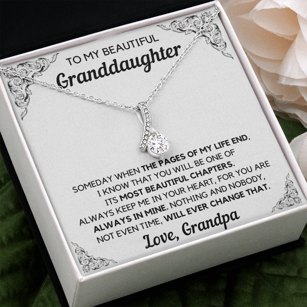 Granddaughter gifts from grandma jewelry from grandpa birthday gift for my granddaughter Alluring Necklace with Message Card and Gift Box - ON CLOUD NINE GIFTS