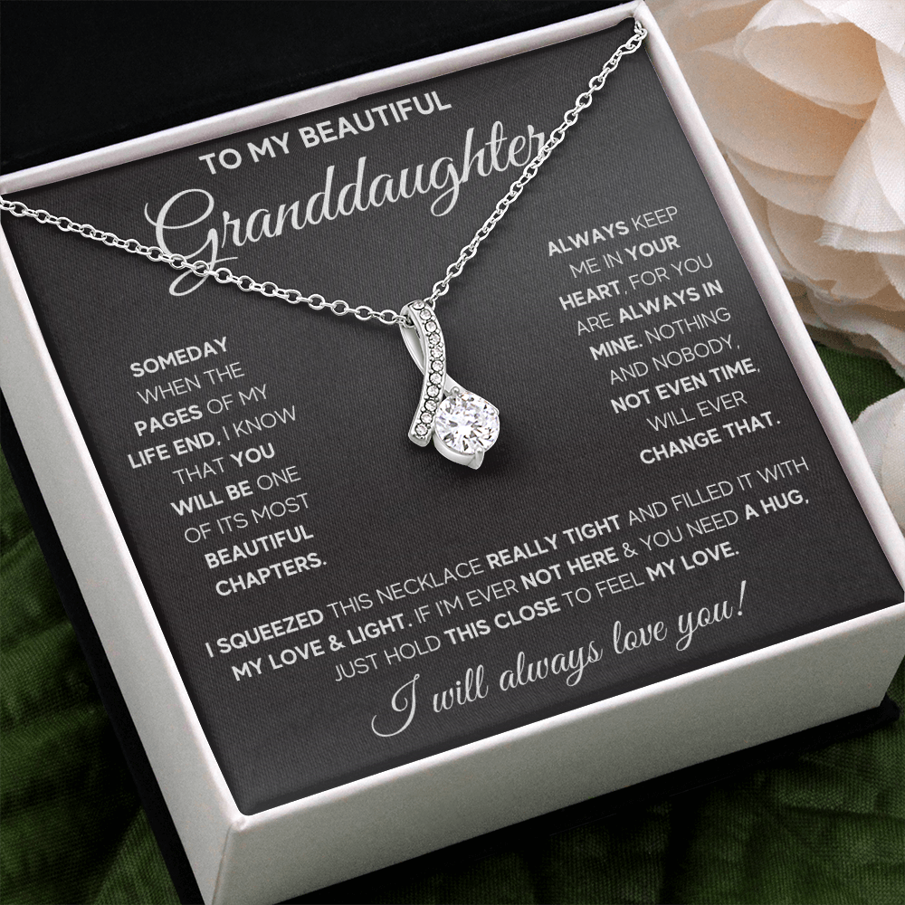 Granddaughter gifts from grandma jewelry from grandpa birthday gift for my granddaughter Alluring Necklace with Message Card and Gift Box - ON CLOUD NINE GIFTS