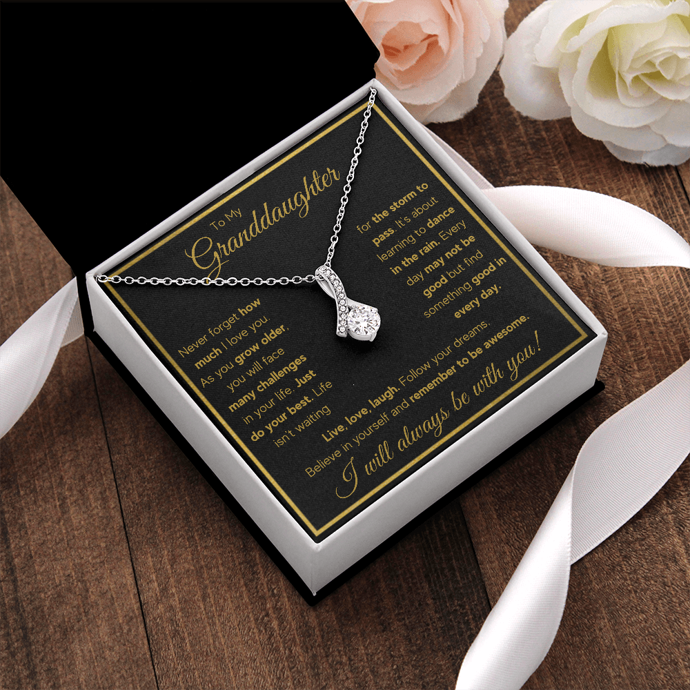 TO MY GRANDDAUGHTER RAIN ALLURING BEAUTY NECKLACE GIFT SET - ON CLOUD NINE GIFTS