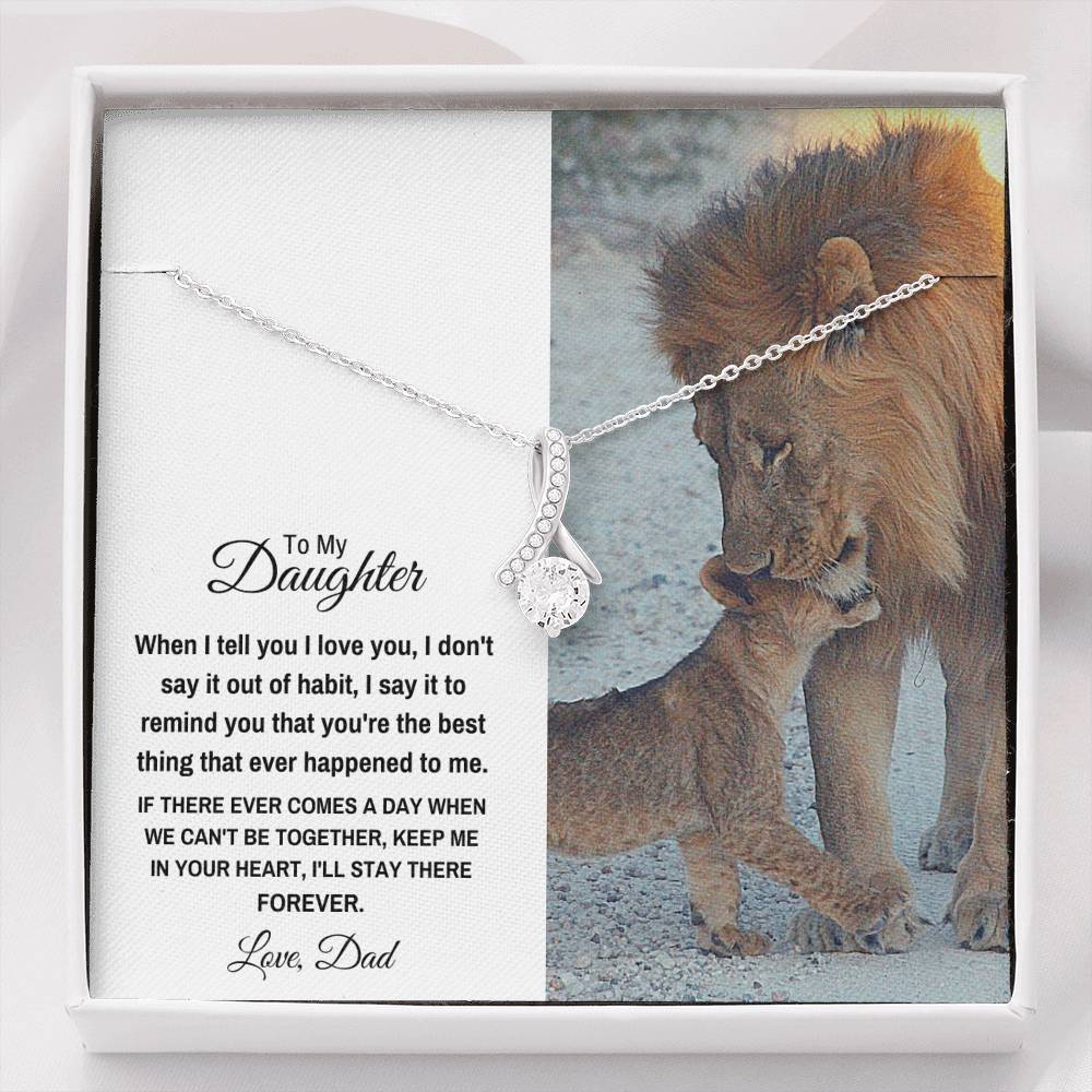 TO MY DAUGHTER "STAY THERE FOREVER" ALLURING BEAUTY NECKLACE GIFT SET - ON CLOUD NINE GIFTS