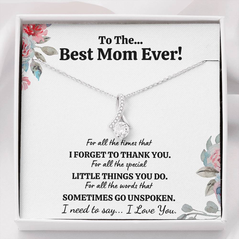 TO THE BEST MOM EVER "FOR ALL" ALLURING BEAUTY NECKLACE GIFT SET - ON CLOUD NINE GIFTS
