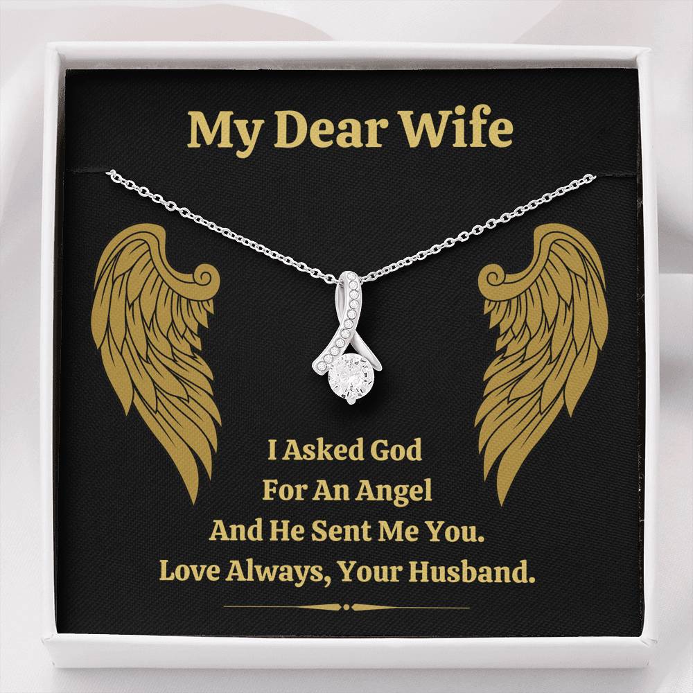 DEAR WIFE "ANGEL" ALLURING BEAUTY NECKLACE GIFT SET - ON CLOUD NINE GIFTS