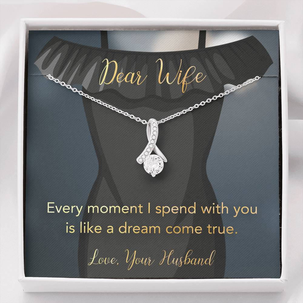 DEAR WIFE "COME TRUE" ALLURING BEAUTY NECKLACE GIFT SET - ON CLOUD NINE GIFTS
