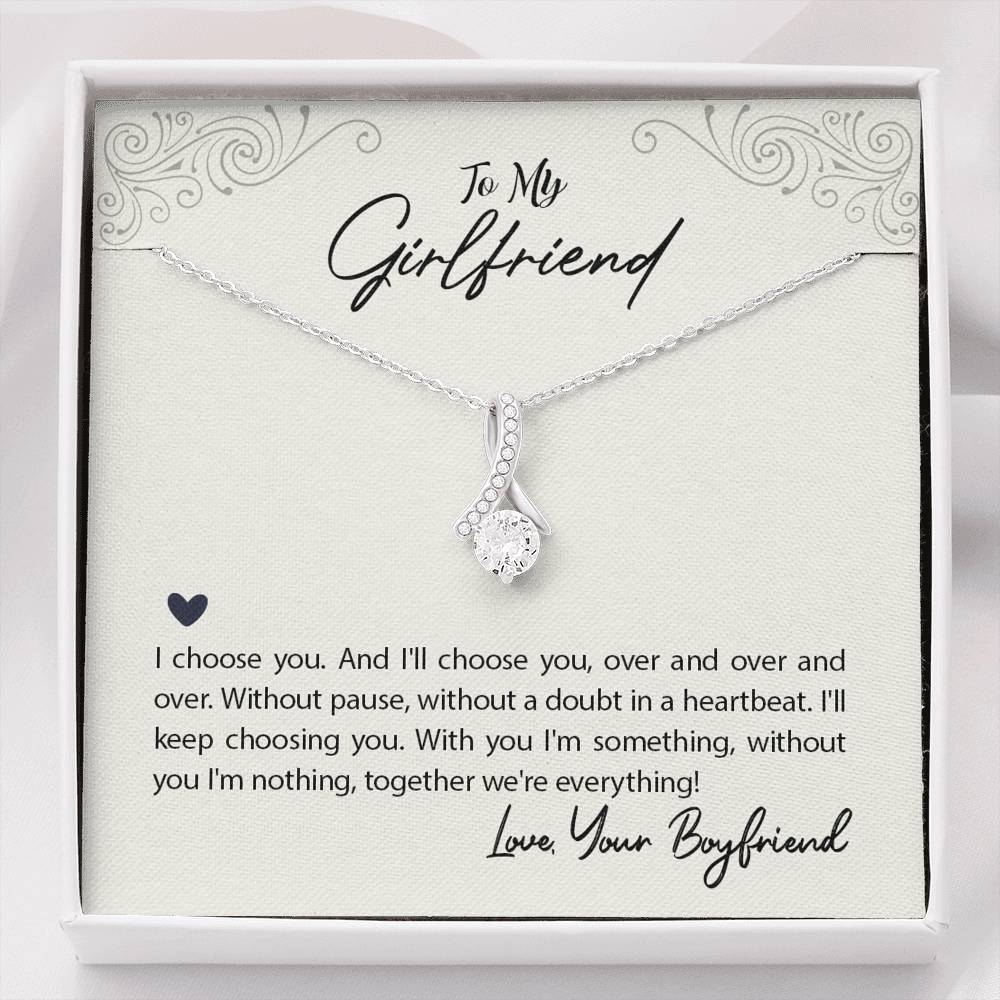 TO MY GIRLFRIEND "WE'RE EVERYTHING" ALLURING BEAUTY NECKLACE GIFT SET - ON CLOUD NINE GIFTS