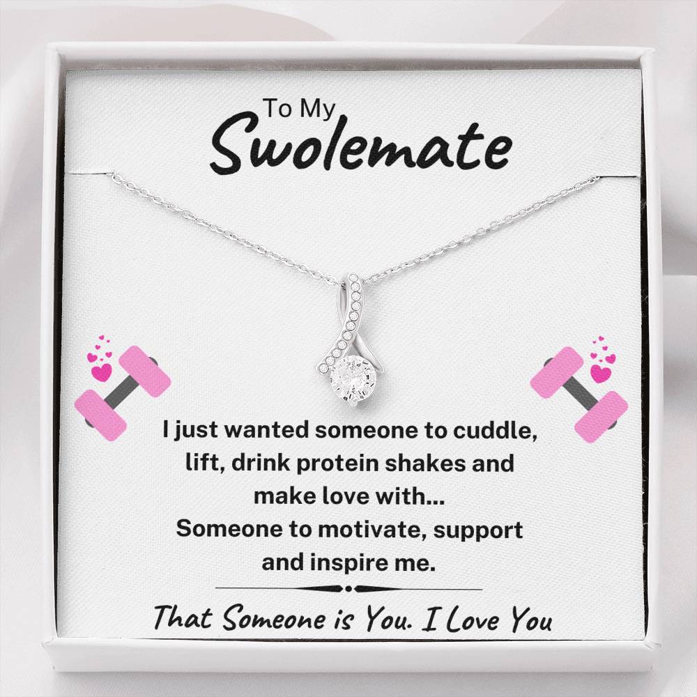 TO MY SWOLEMATE "SOMEONE TO" ALLURING BEAUTY NECKLACE GIFT SET - ON CLOUD NINE GIFTS