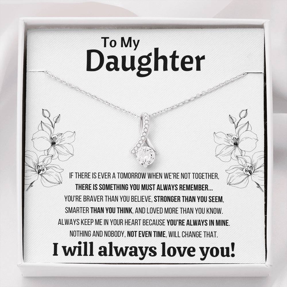 TO MY DAUGHTER "NOT EVEN TIME" ALLURING BEAUTY NECKLACE GIFT SET - ON CLOUD NINE GIFTS