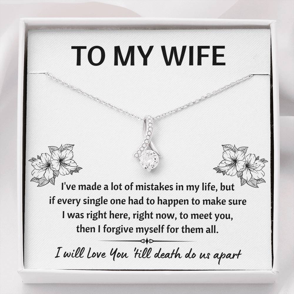 TO MY WIFE "MISTAKES" ALLURING BEAUTY NECKLACE GIFT SET - ON CLOUD NINE GIFTS