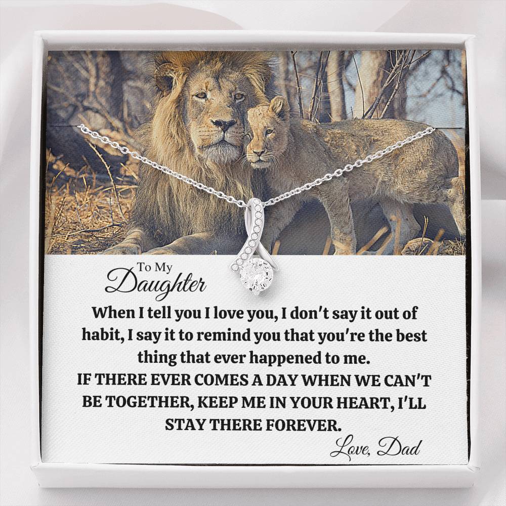 TO MY DAUGHTER "OUT OF HABIT - LION" ALLURING BEAUTY NECKLACE GIFT SET - ON CLOUD NINE GIFTS